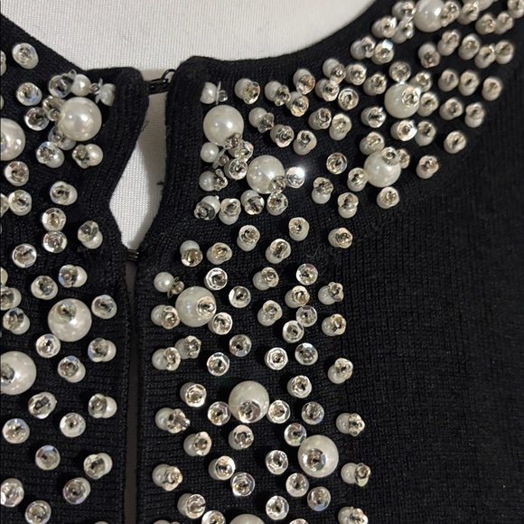 Grace Elements Black Silk Cardigan Silver Embellishments - Picture 2 of 5